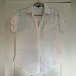 Quince White Linen Camp Shirt
